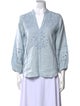 Figue Linen Lace Pattern Blouse