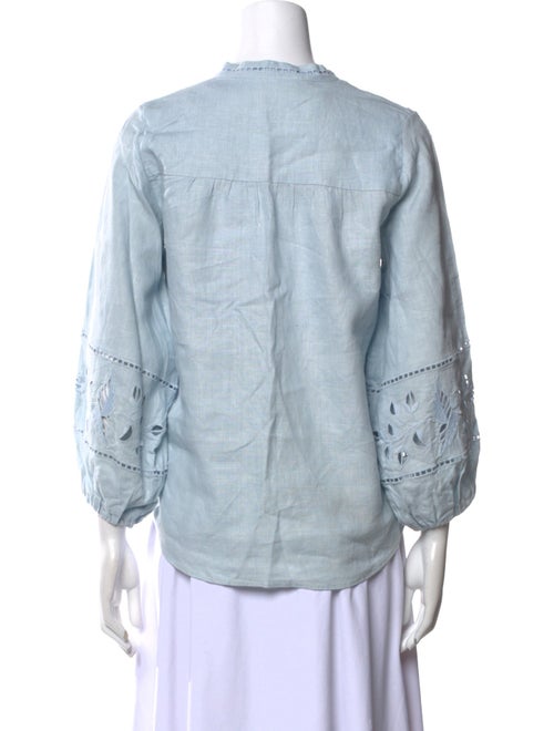 Figue Linen Lace Pattern Blouse