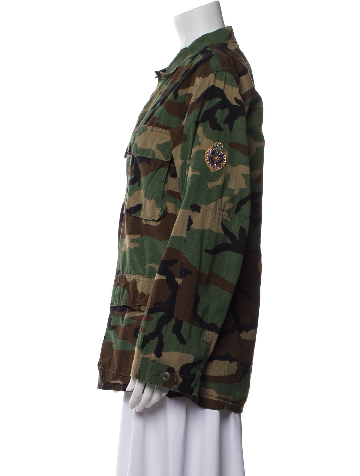 Figue Camouflage Print Utility Jacket w/ Tags