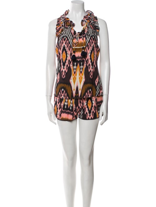 Figue Printed Ruffle Embellishment Short Set