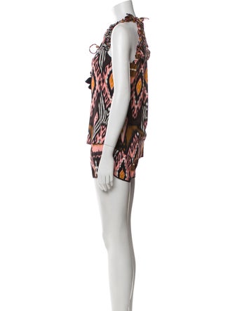 Figue Printed Ruffle Embellishment Short Set