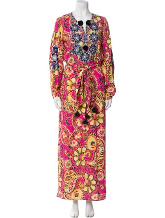 Figue Paisley Print Long Dress