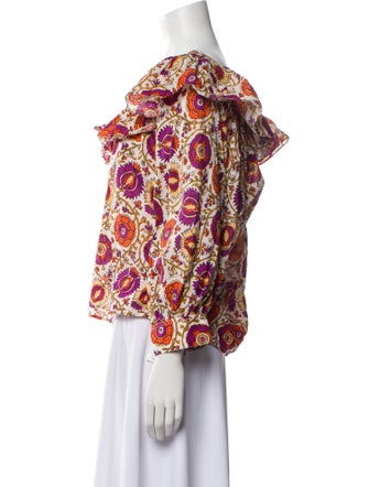 Figue Printed One-Shoulder Blouse