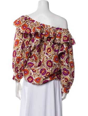 Figue Printed One-Shoulder Blouse