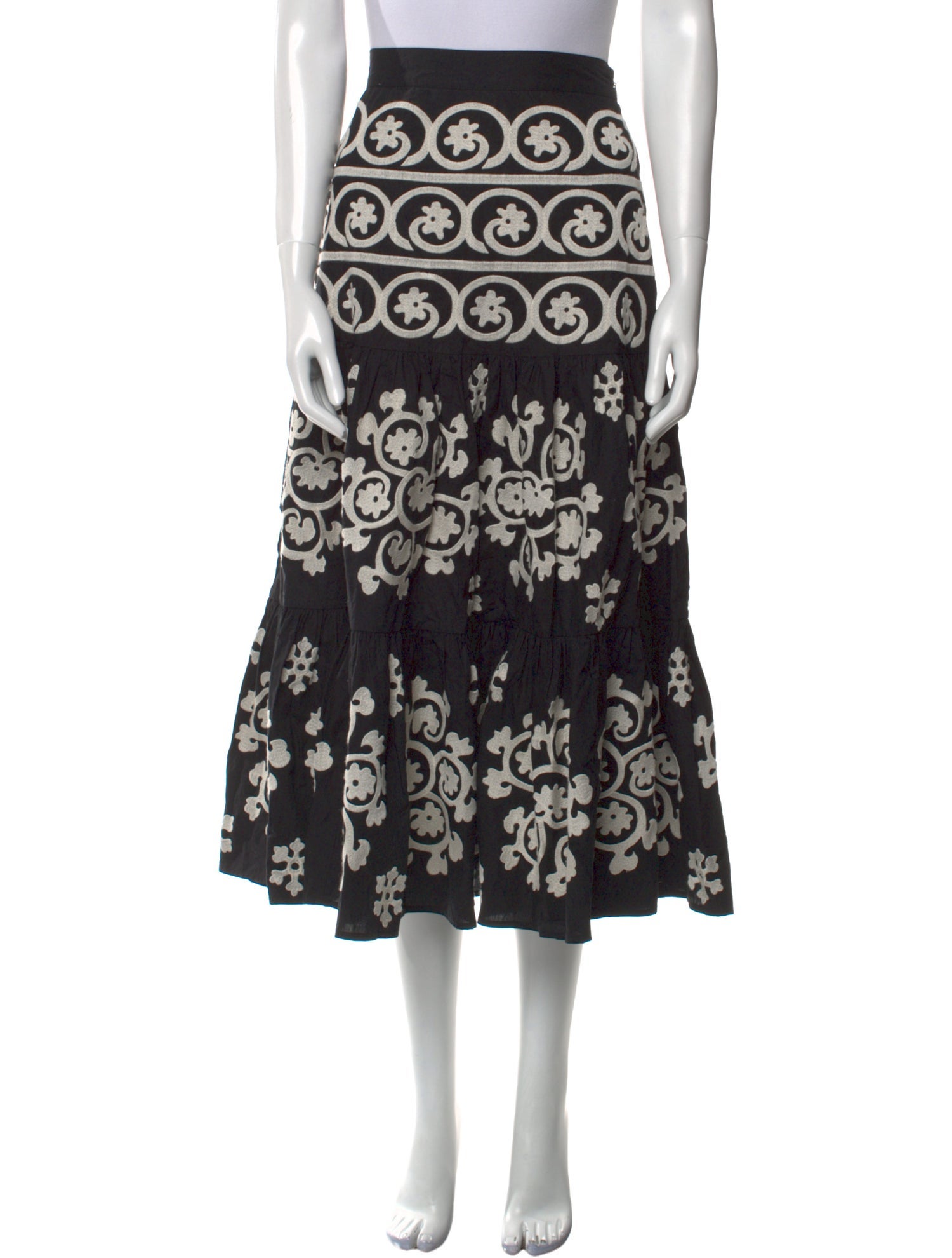 Figue Printed Midi Length Skirt