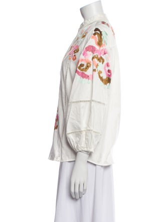 Figue Printed V-Neck Blouse