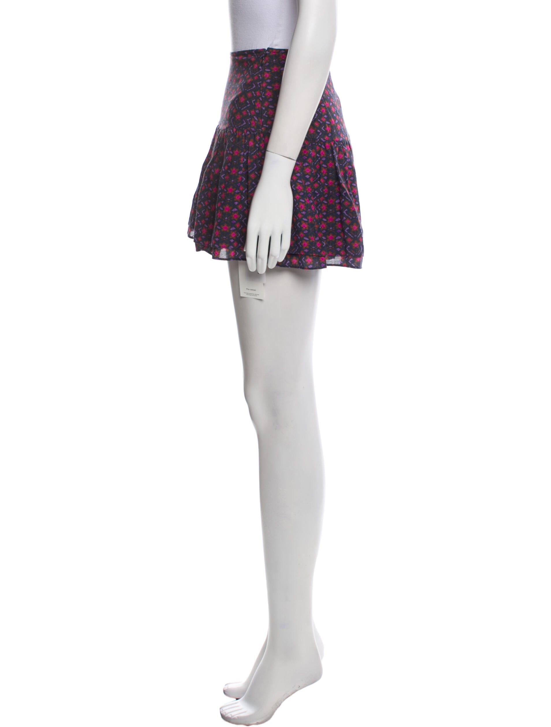 Figue Printed Mini Skirt