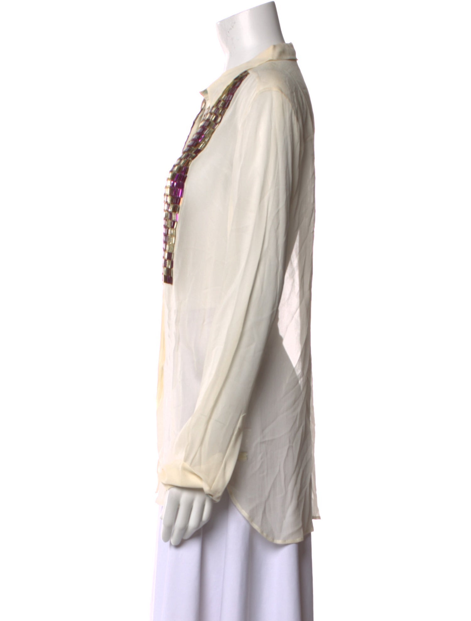 Figue Graphic Print Long Sleeve Button-Up Top w/ Tags