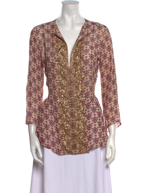 Figue Silk Floral Print Blouse