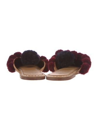 Figue Colorblock Pattern Pom-Pom Embellishments Mules