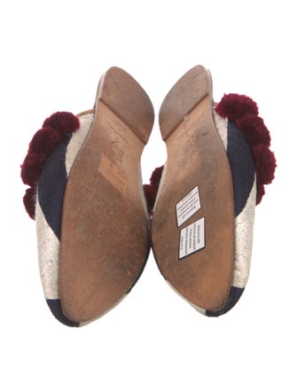 Figue Colorblock Pattern Pom-Pom Embellishments Mules