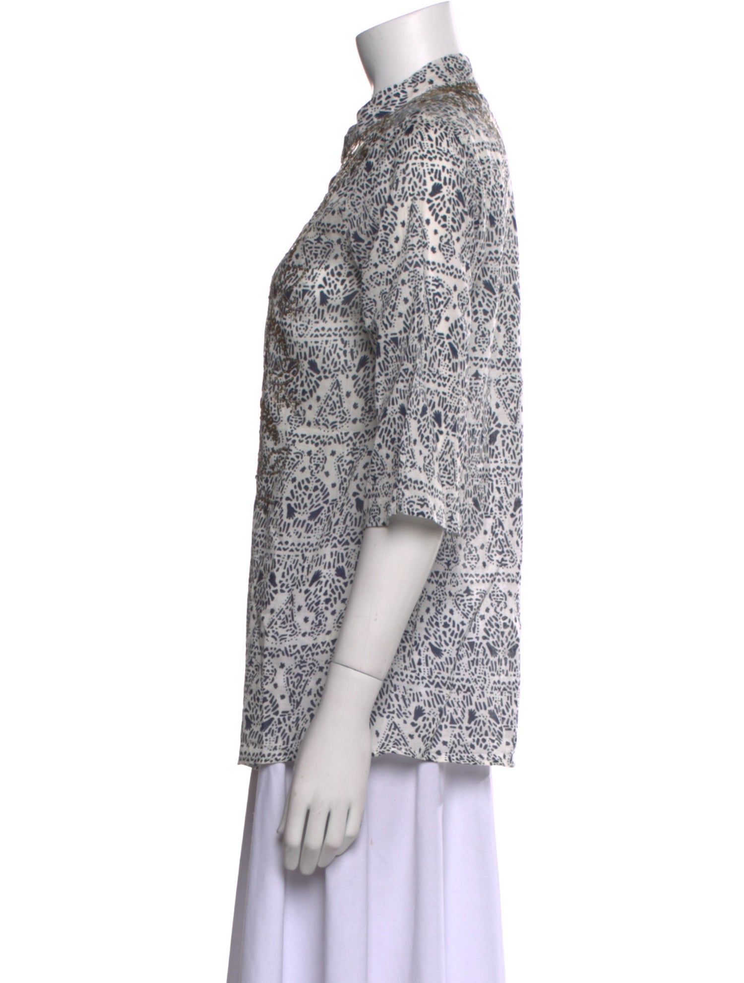 Figue Paisley Print Crew Neck Tunic