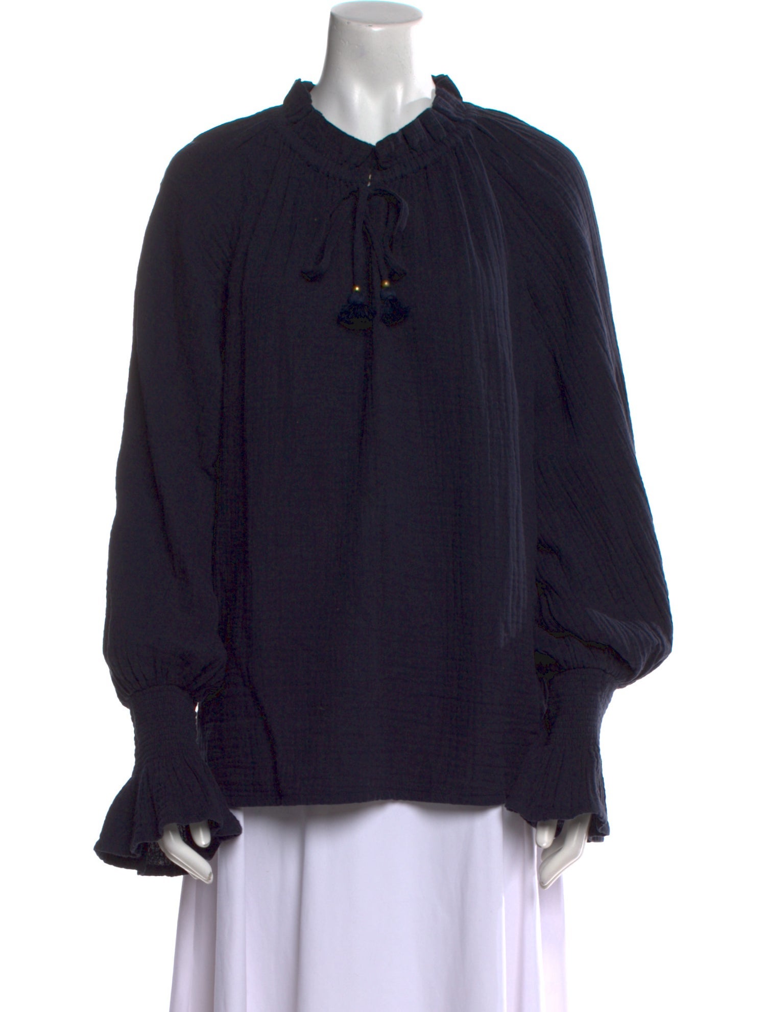 Figue Mock Neck Long Sleeve Blouse