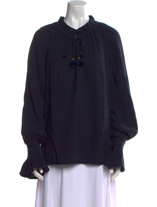 Figue Mock Neck Long Sleeve Blouse