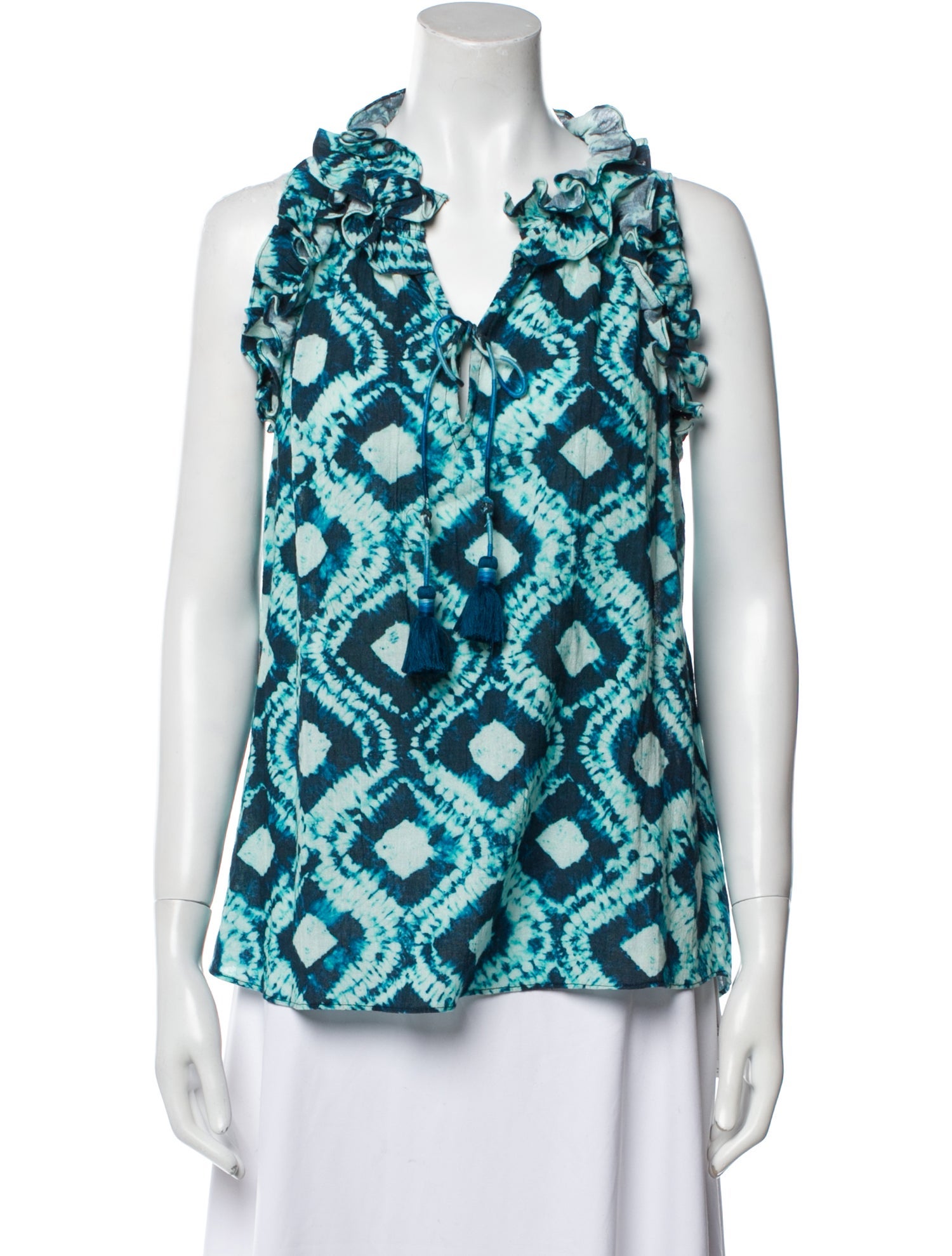 Figue Printed V-Neck Top