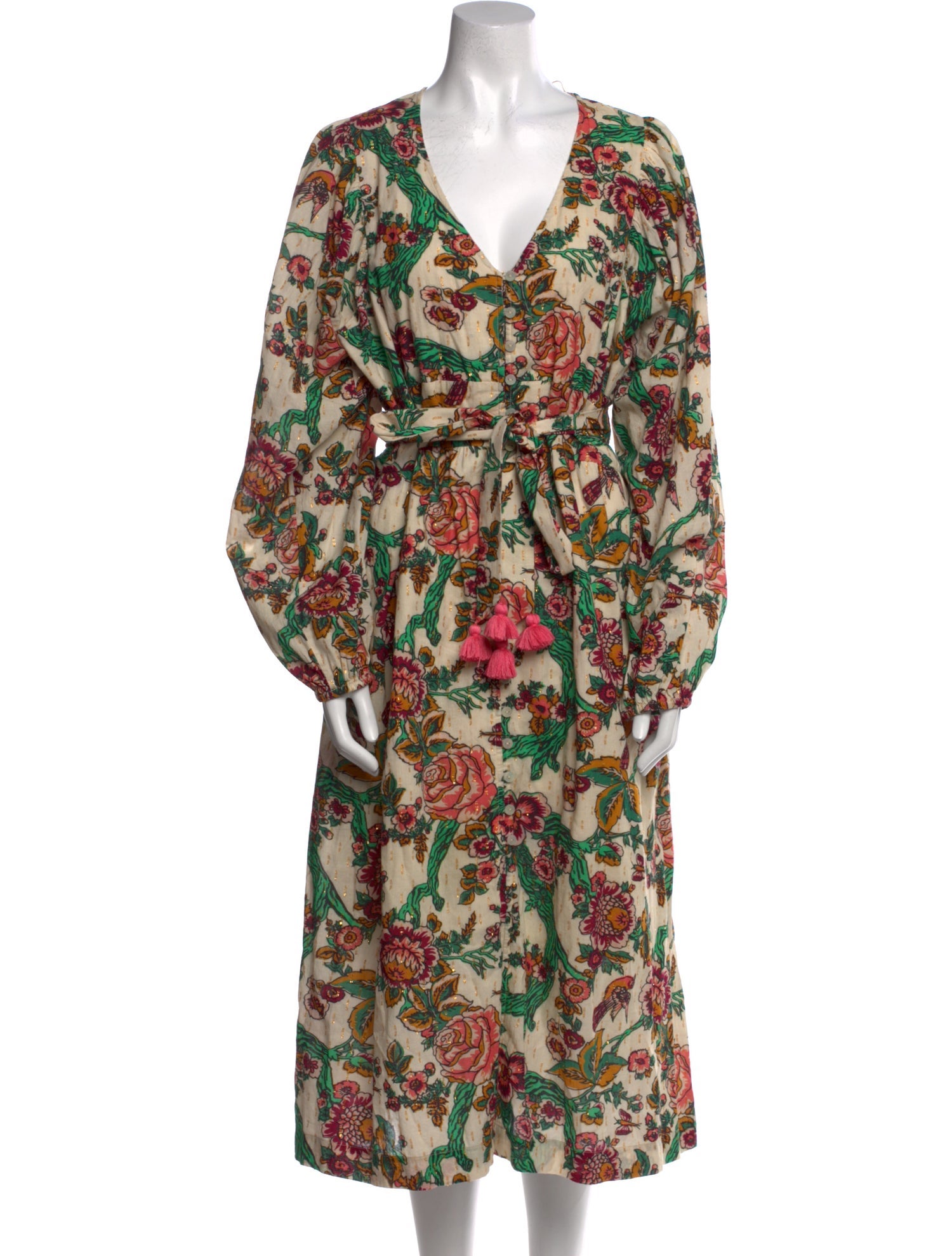 Figue Floral Print Midi Length Dress