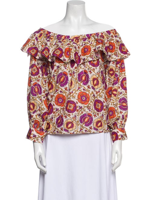 Figue Floral Print Off-The-Shoulder Blouse