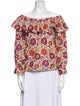 Figue Floral Print Off-The-Shoulder Blouse