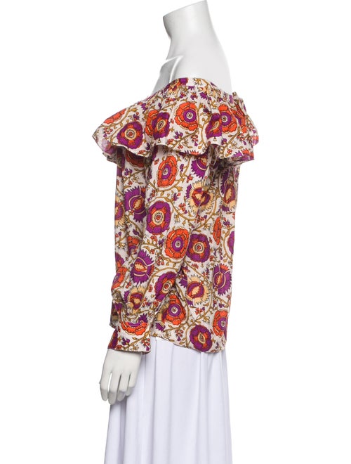 Figue Floral Print Off-The-Shoulder Blouse