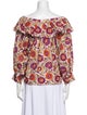 Figue Floral Print Off-The-Shoulder Blouse