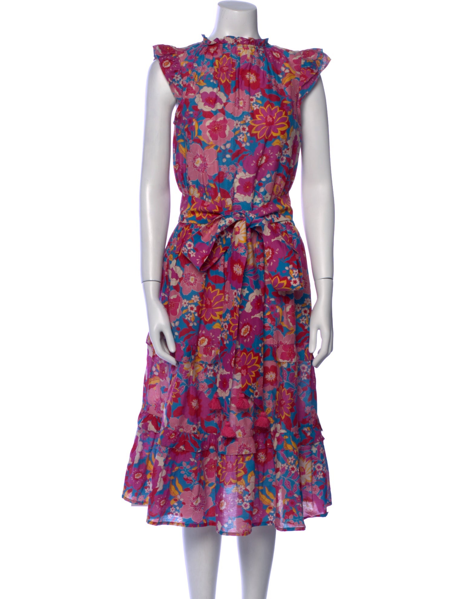 Figue Floral Print Midi Length Dress