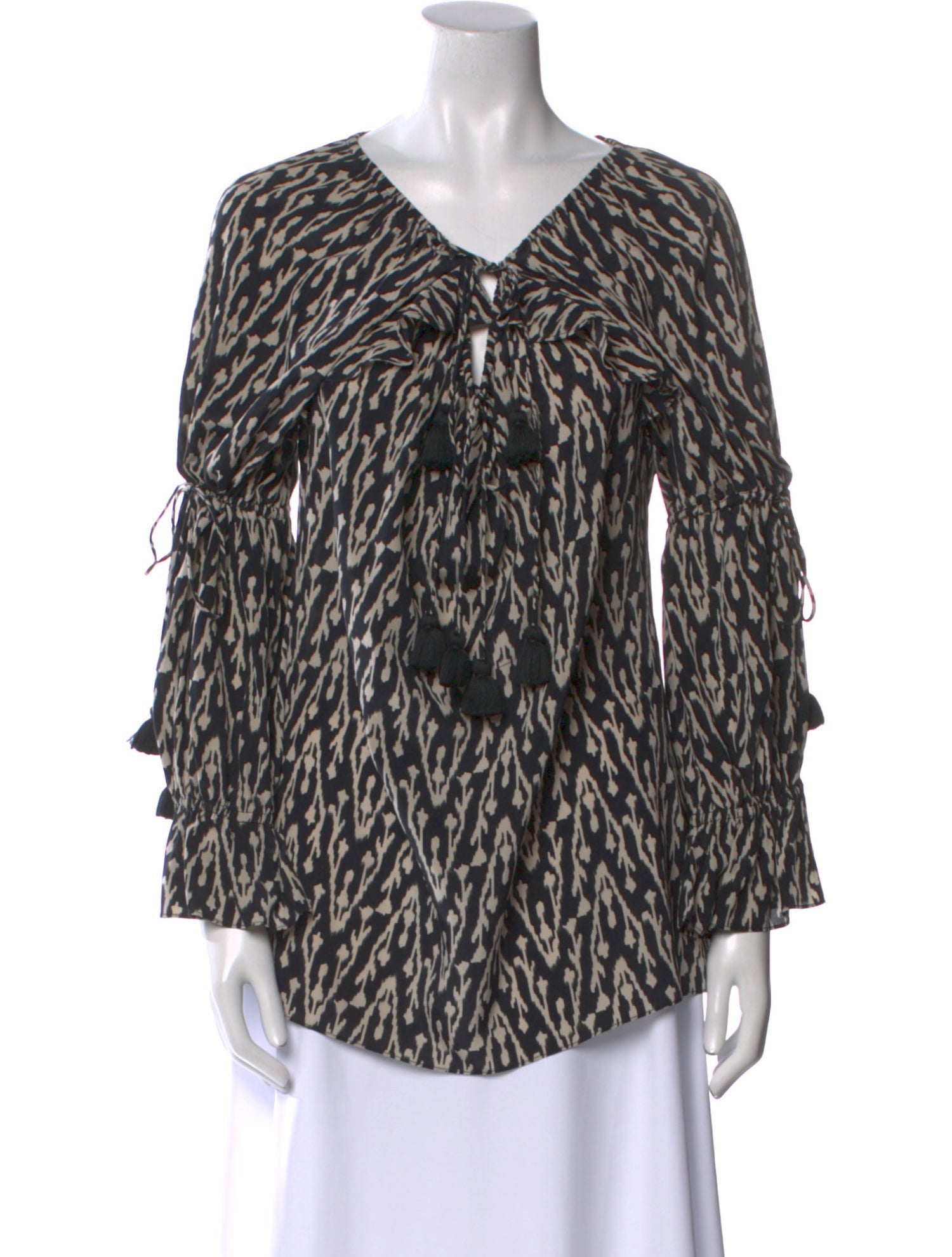 Figue Silk Animal Print Blouse