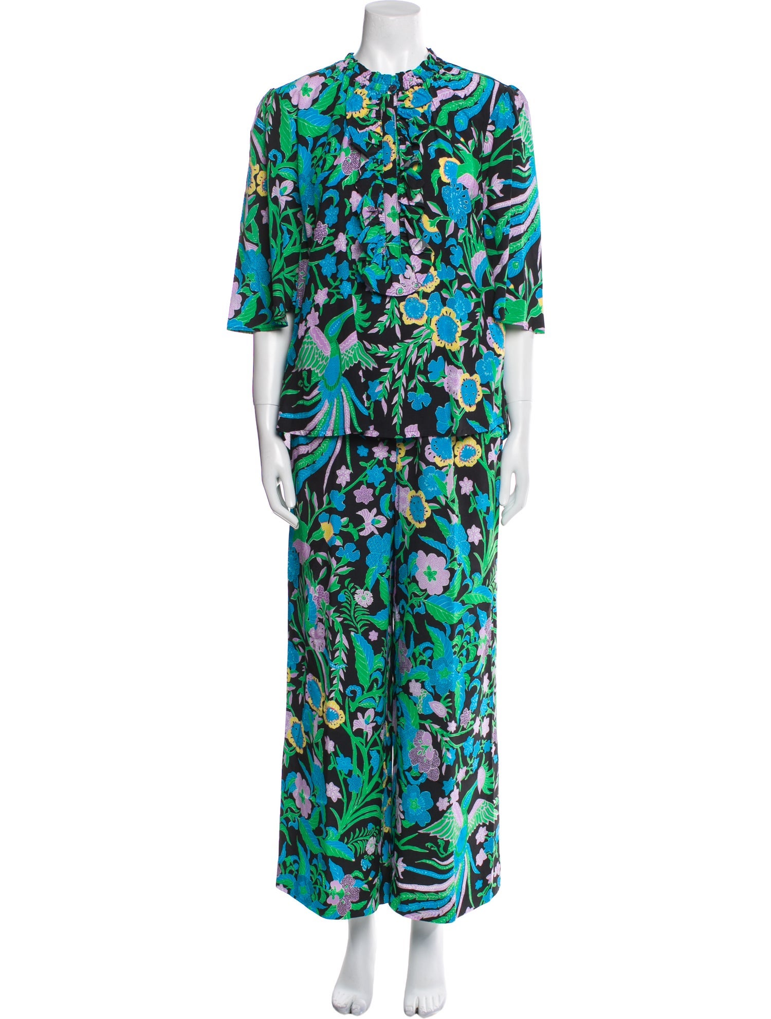 Figue Silk Printed Pant Set w/ Tags