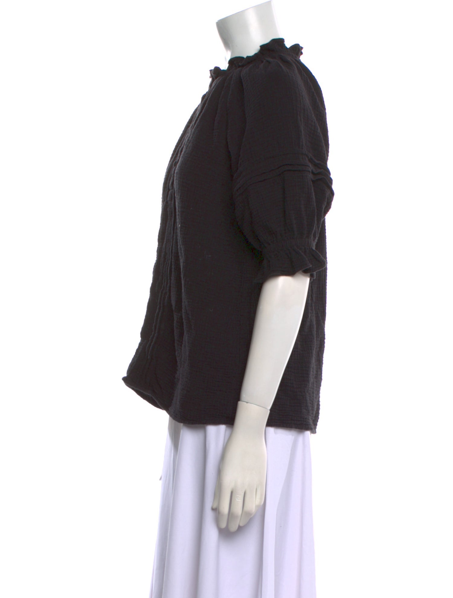 Figue Crew Neck Three-Quarter Sleeve Blouse