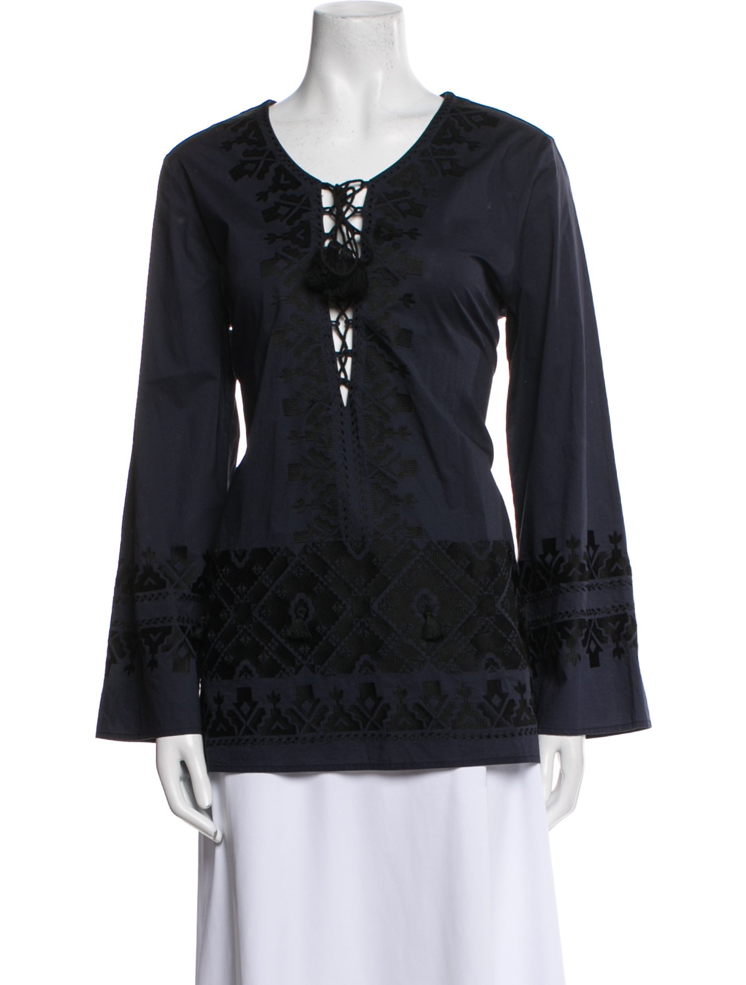 Figue Scoop Neck Long Sleeve Blouse w/ Tags