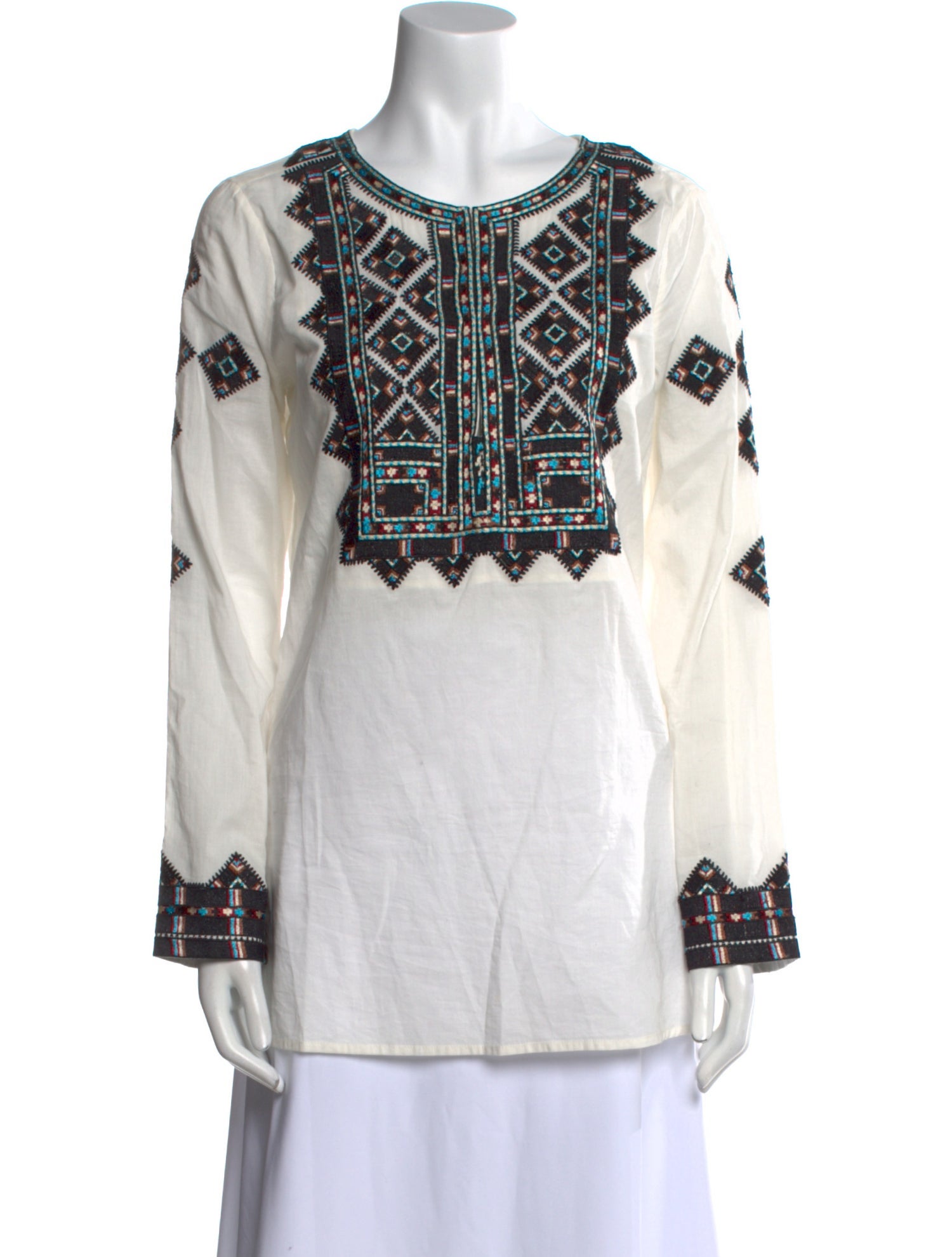 Figue Printed Bateau Neckline Tunic