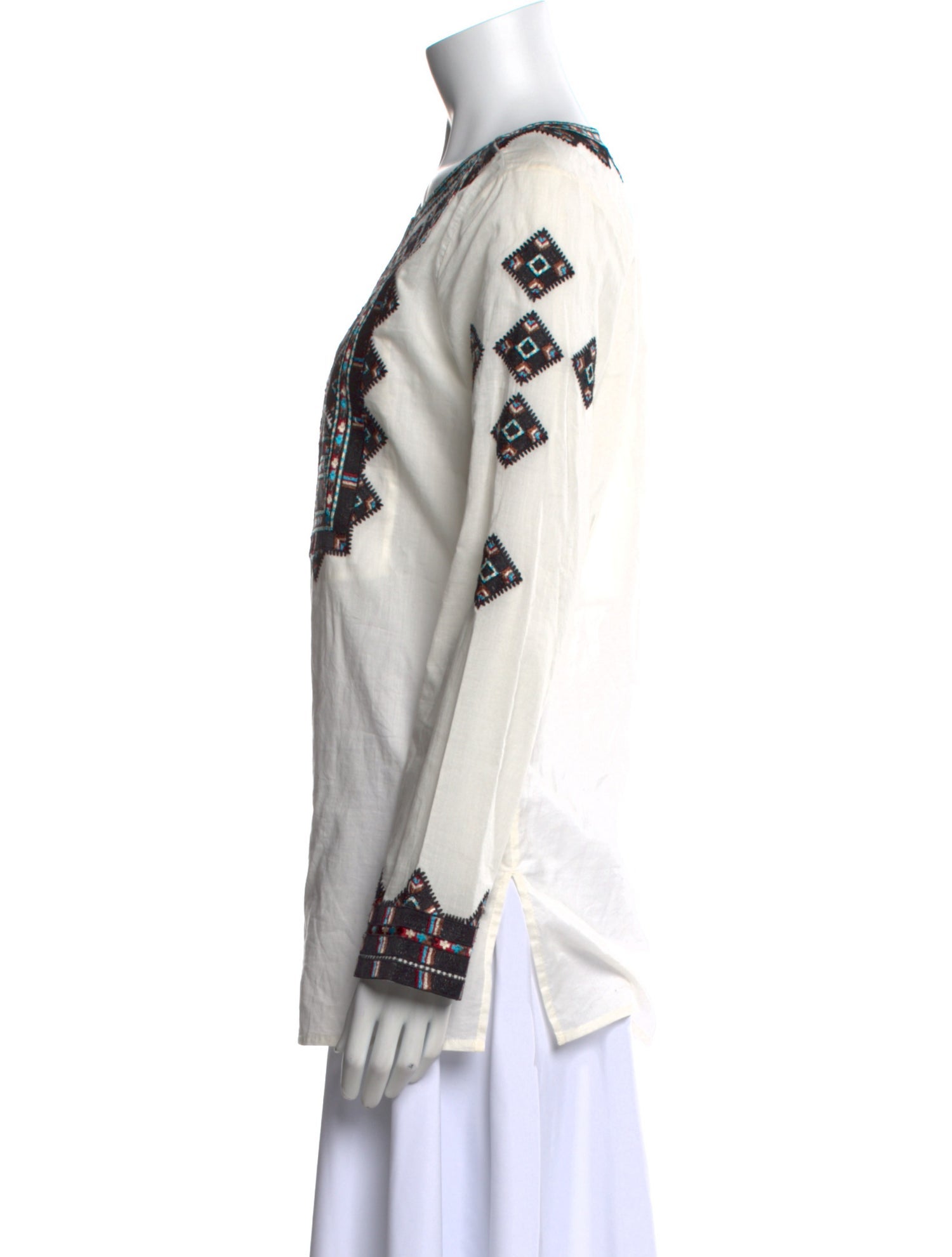 Figue Printed Bateau Neckline Tunic