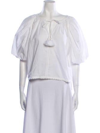 Figue Crew Neck Short Sleeve Blouse