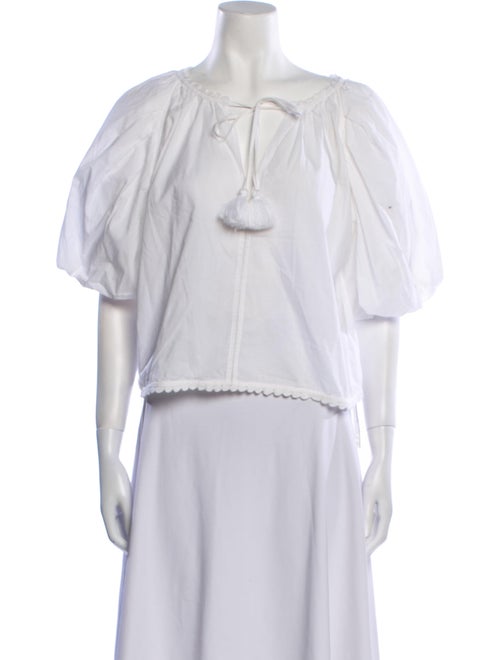 Figue Crew Neck Short Sleeve Blouse