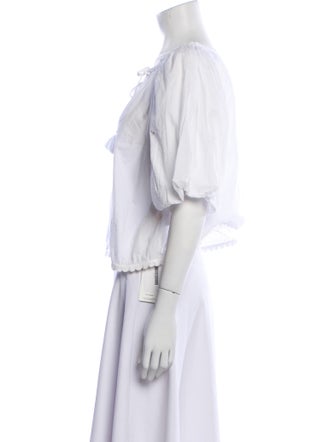 Figue Crew Neck Short Sleeve Blouse