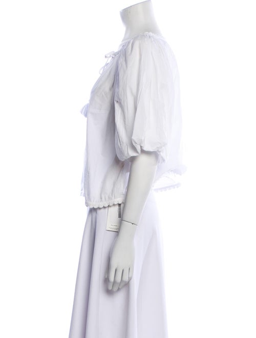 Figue Crew Neck Short Sleeve Blouse