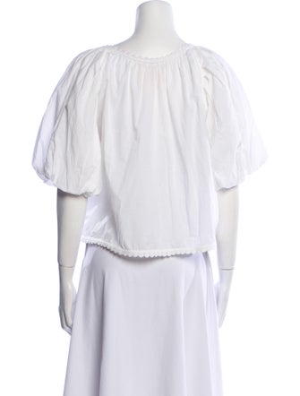 Figue Crew Neck Short Sleeve Blouse