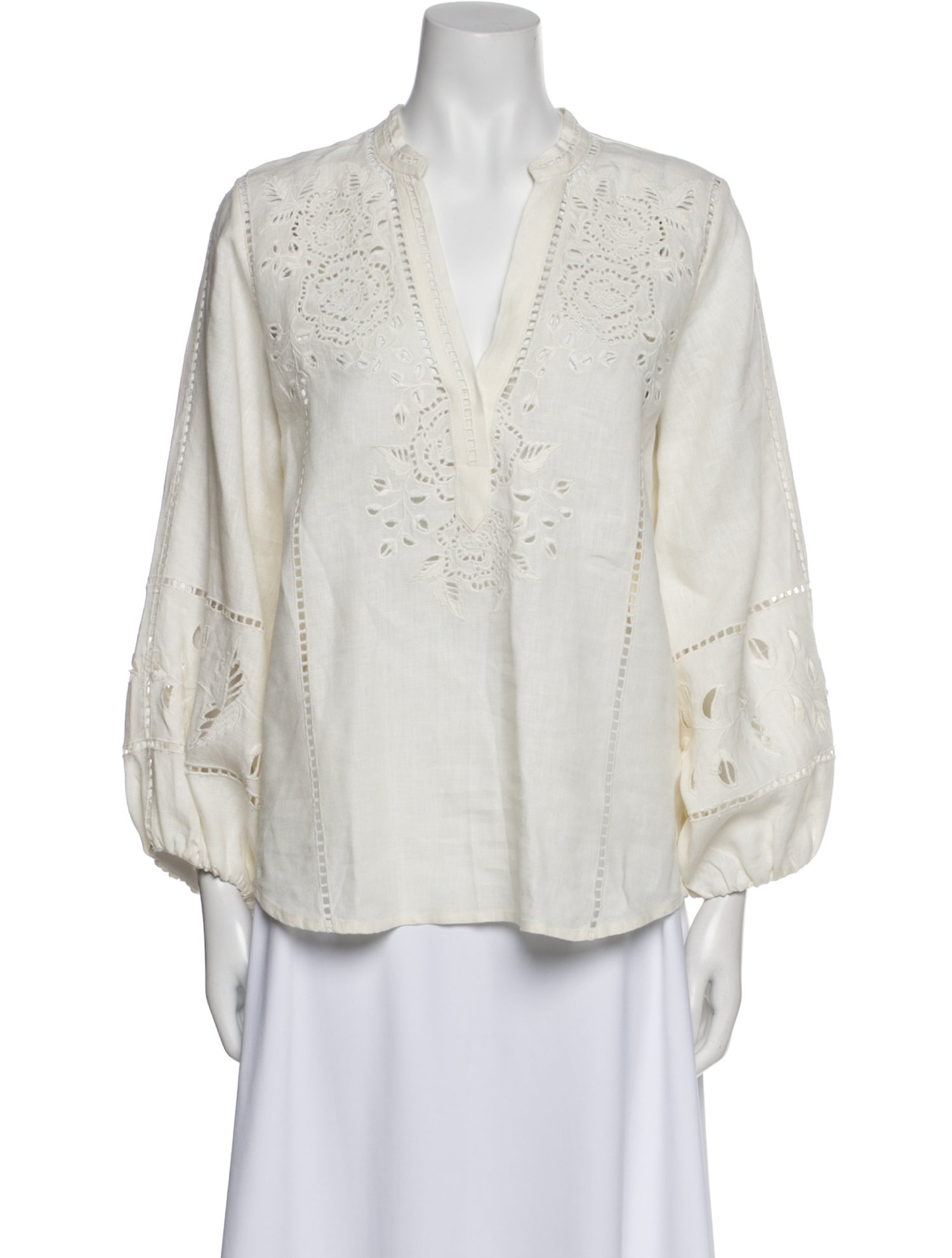 Figue Linen V-Neck Blouse