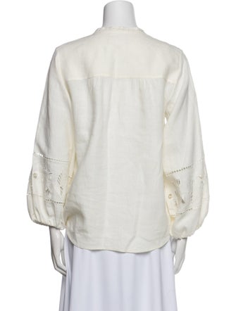 Figue Linen V-Neck Blouse