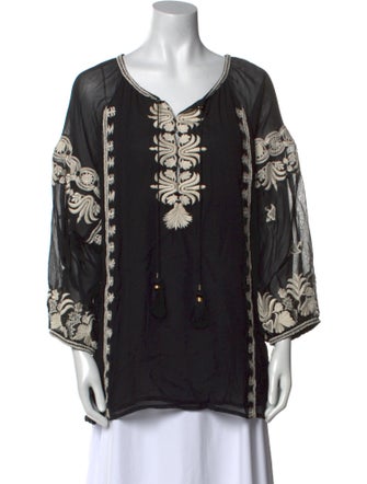 Figue Silk Floral Print Blouse