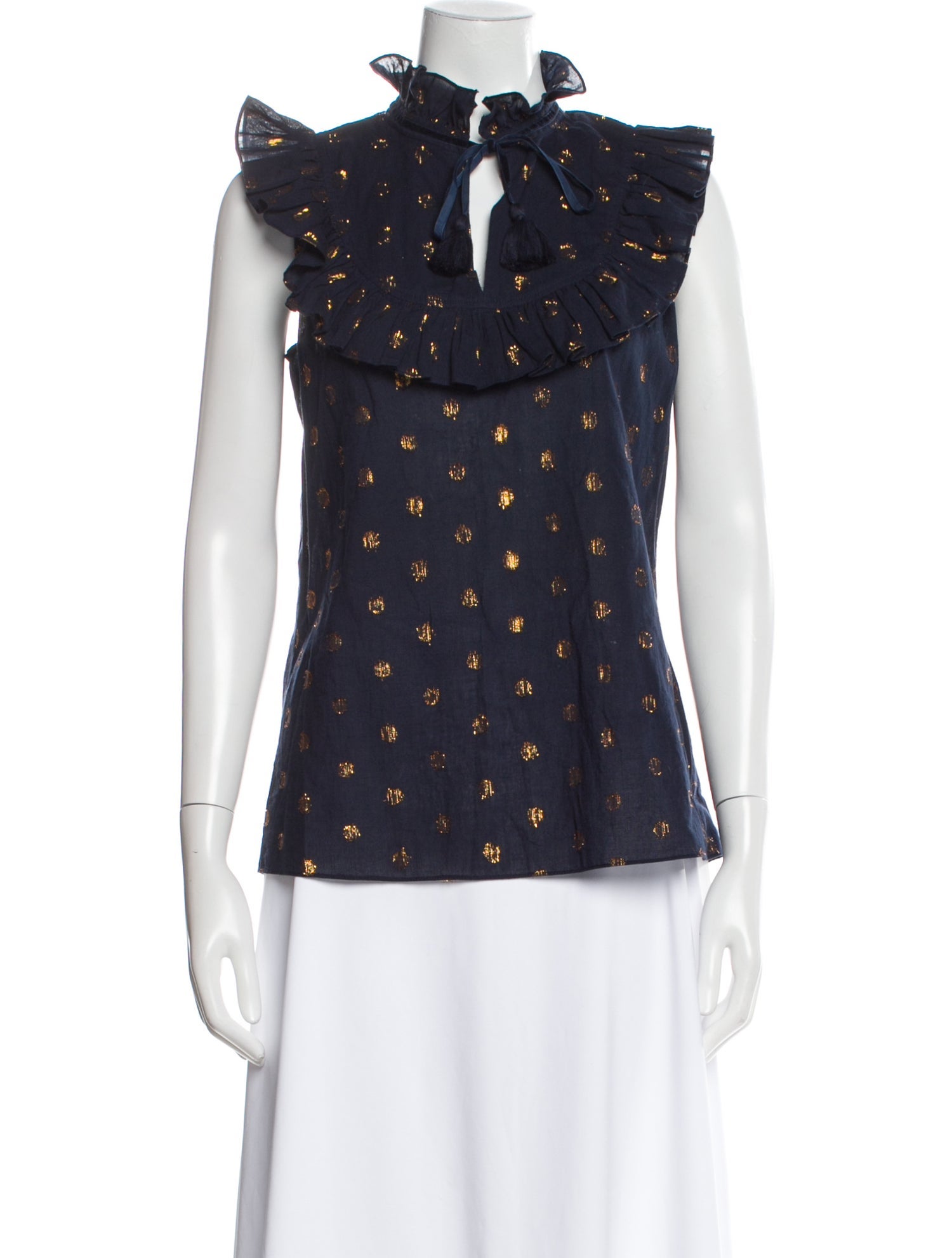 Figue Printed Mock Neck Blouse