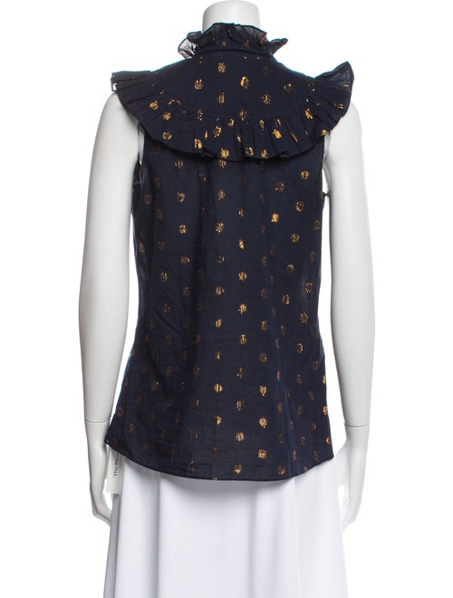 Figue Printed Mock Neck Blouse