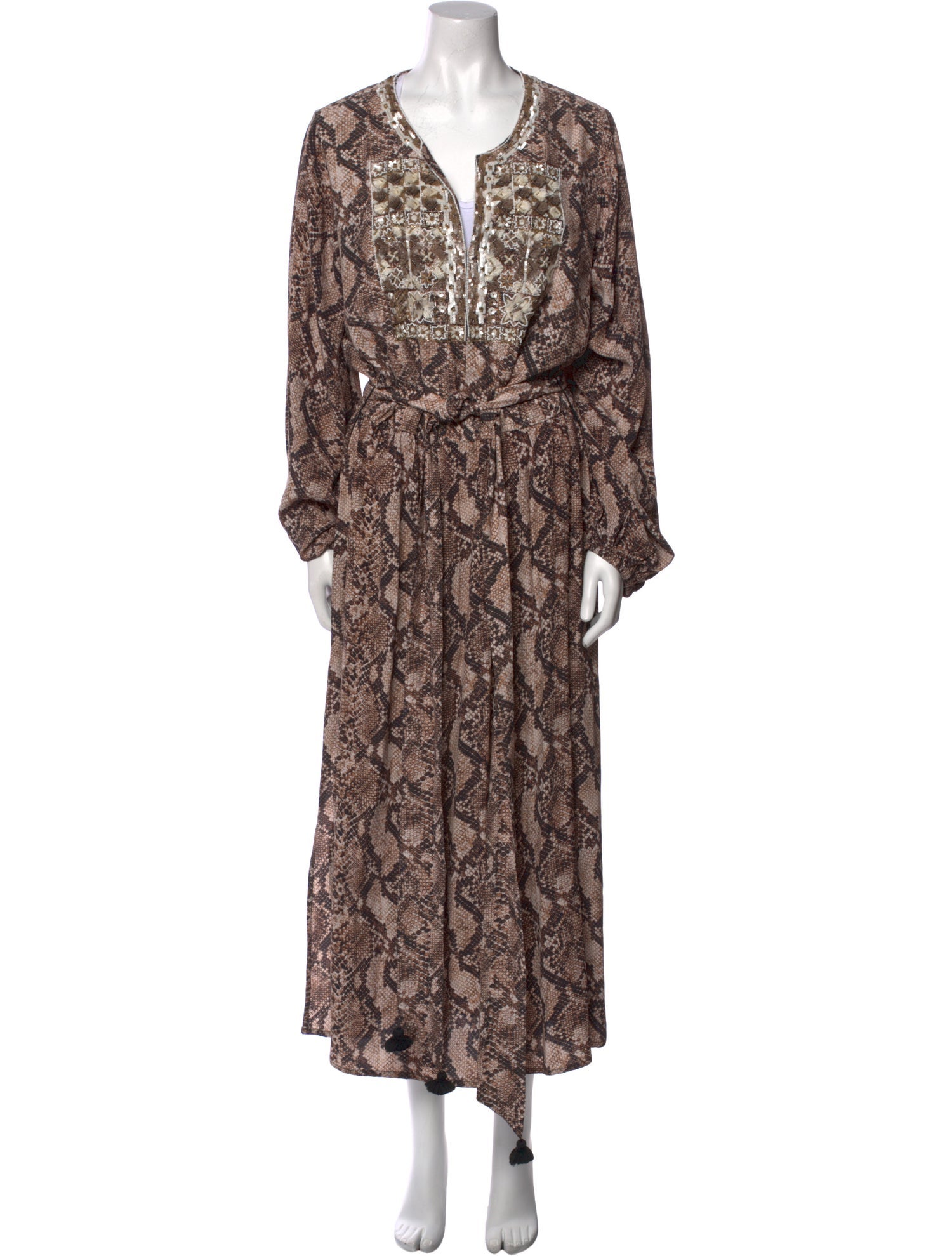 Figue Paisley Print Long Dress