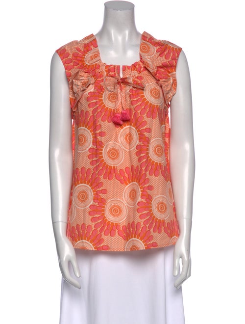 Figue Floral Print Square Neckline Top