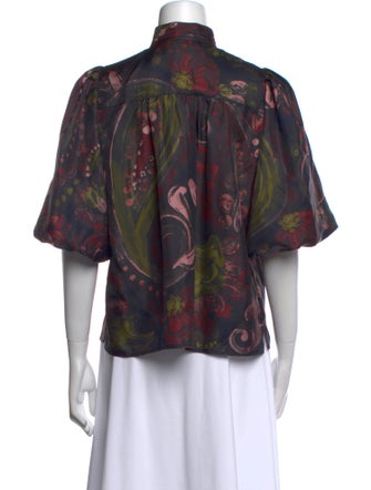 Figue Silk Paisley Print Blouse
