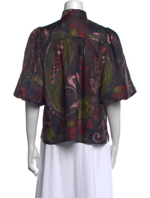 Figue Silk Paisley Print Blouse