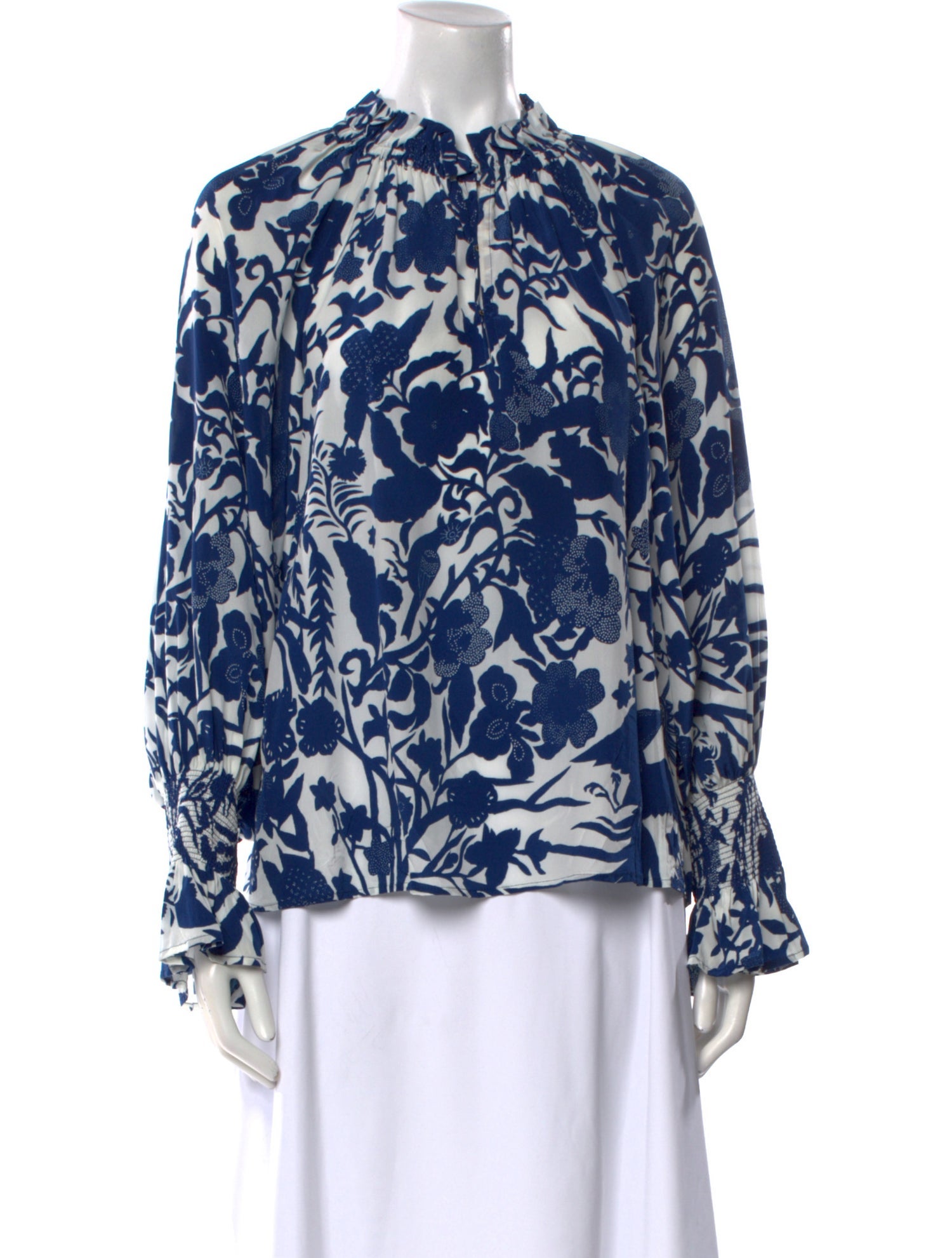 Figue Silk Floral Print Blouse