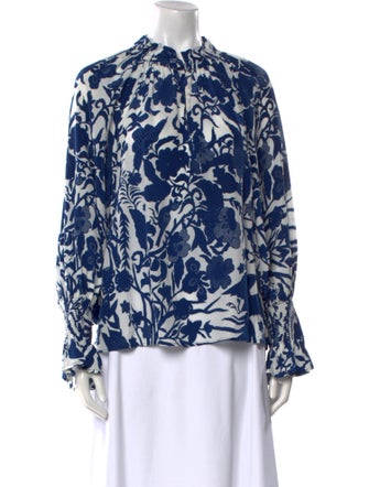 Figue Silk Floral Print Blouse