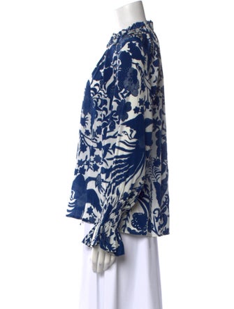 Figue Silk Floral Print Blouse