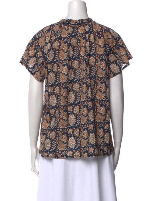 Figue Floral Print Crew Neck Blouse