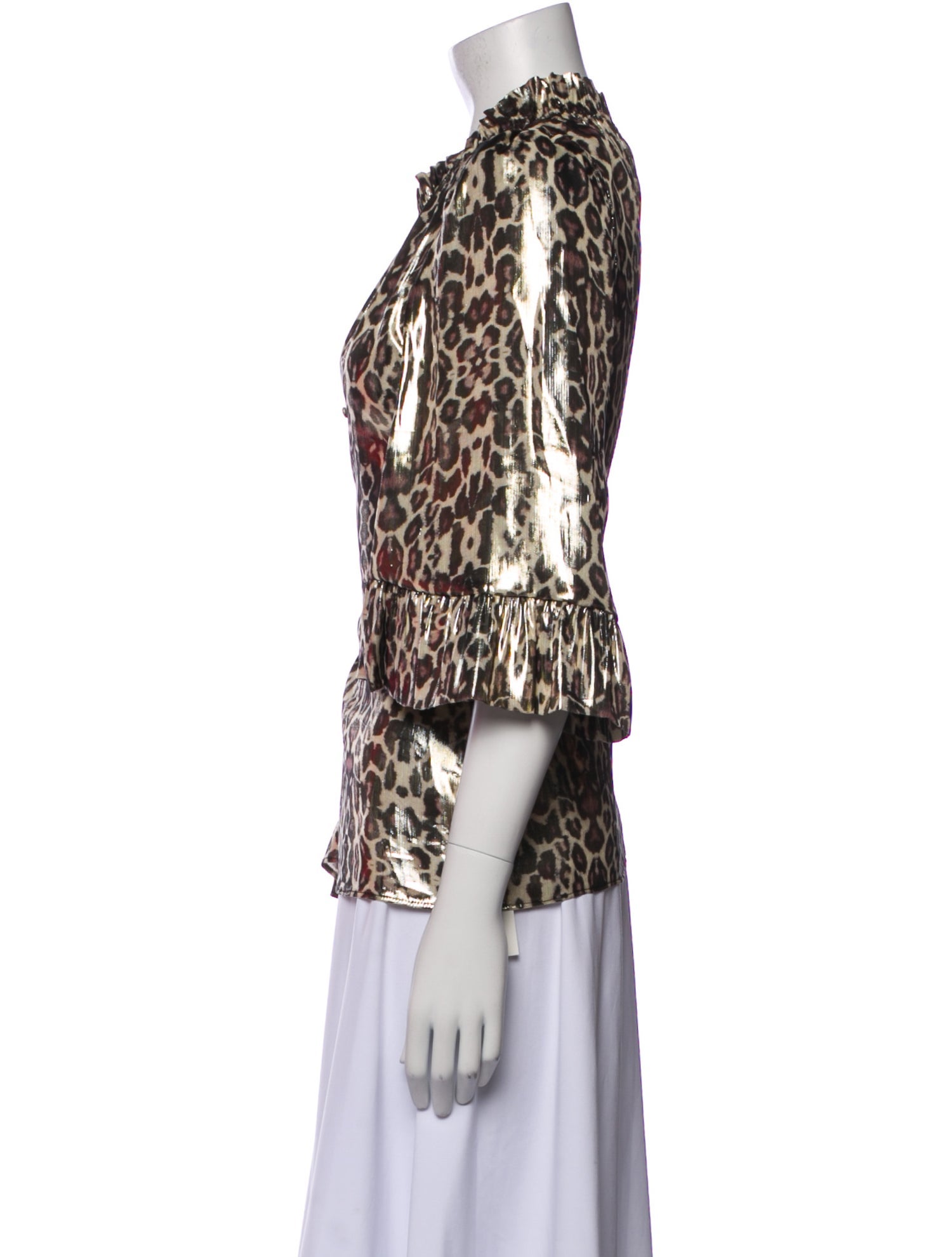Figue Silk Animal Print Blouse
